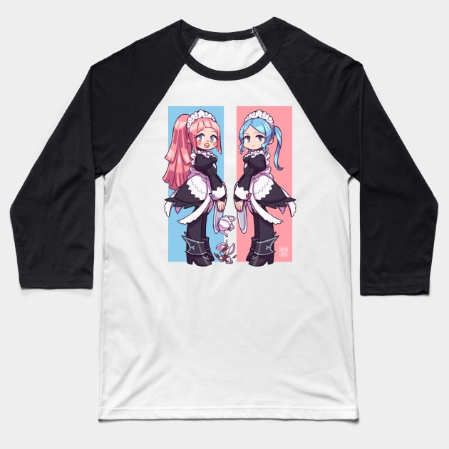 Felicia and Flora Baseball T-Shirt by vreemdear